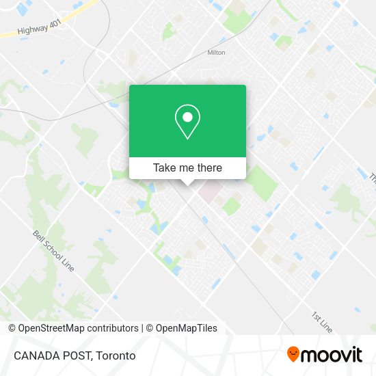 CANADA POST map