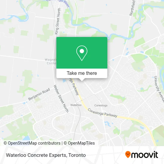 Waterloo Concrete Experts map