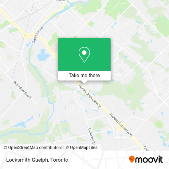 Locksmith Guelph map