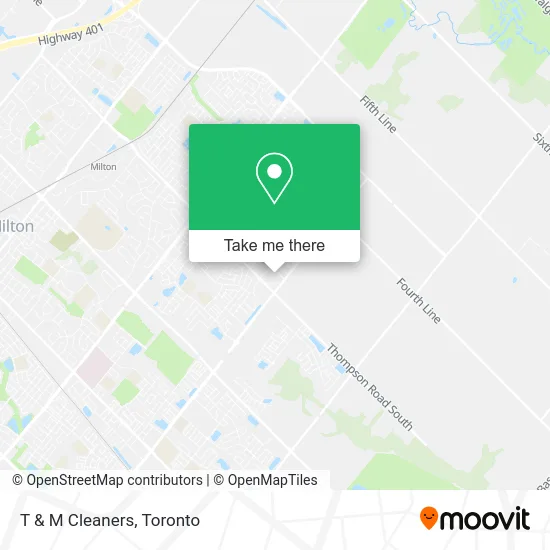 T & M Cleaners map