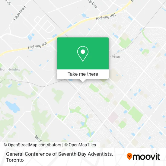 General Conference of Seventh-Day Adventists map
