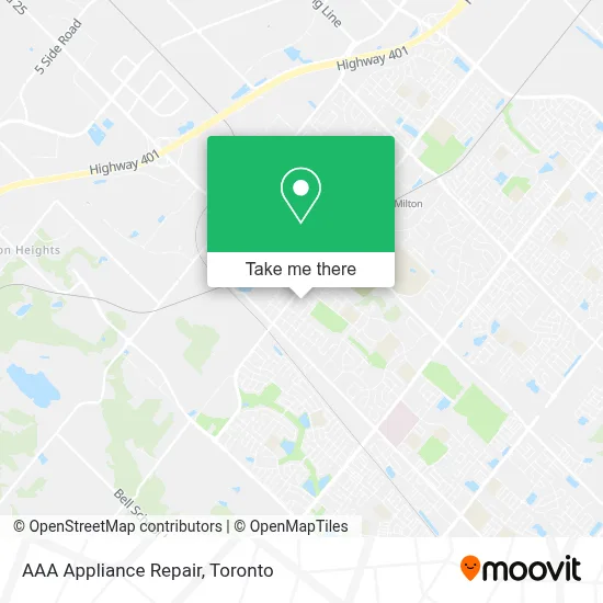 AAA Appliance Repair map