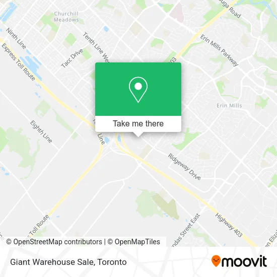 Giant Warehouse Sale map