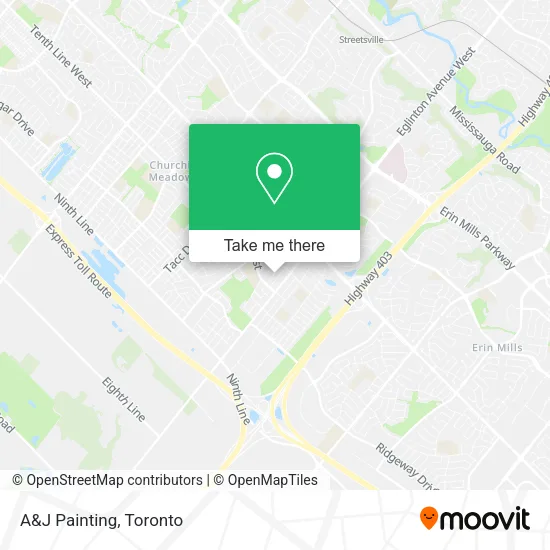A&J Painting map