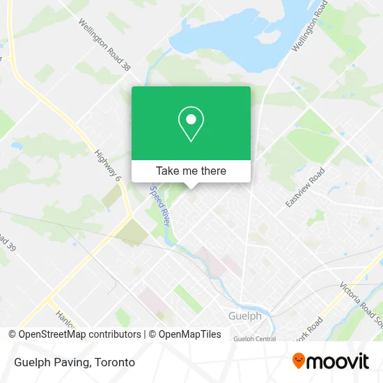 Guelph Paving map