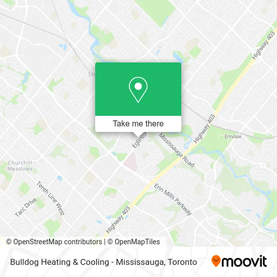 Bulldog Heating & Cooling - Mississauga map