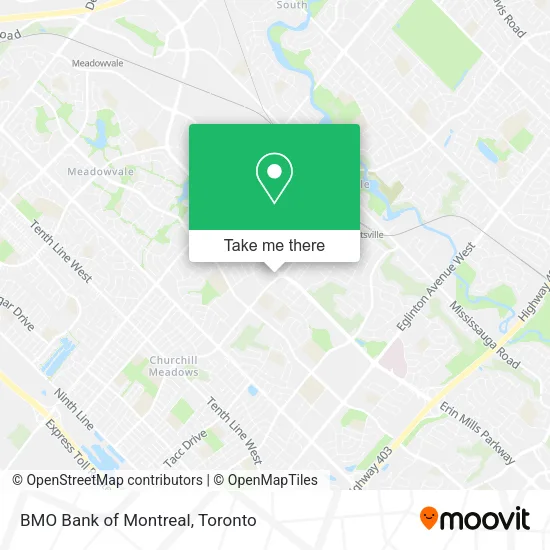 BMO Bank of Montreal map