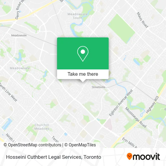 Hosseini Cuthbert Legal Services map