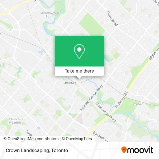 Crown Landscaping map