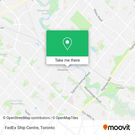 FedEx Ship Centre map