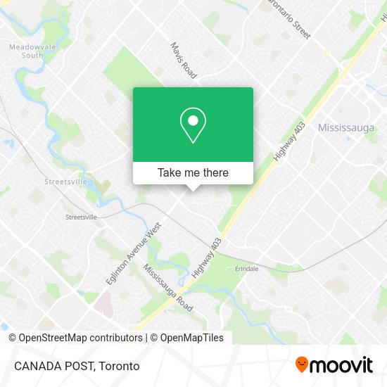 CANADA POST map