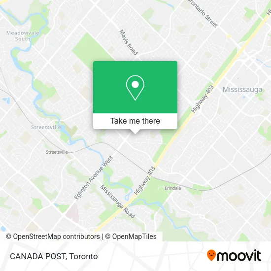 CANADA POST map