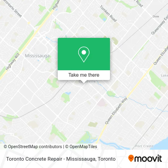 Toronto Concrete Repair - Mississauga map