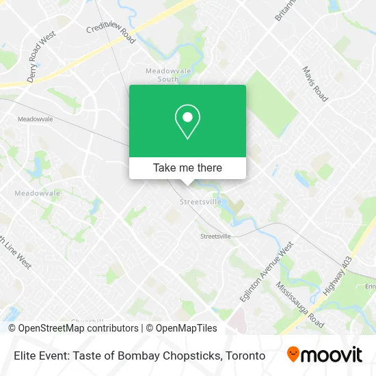 Elite Event: Taste of Bombay Chopsticks map