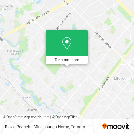 Riaz's Peaceful Mississauga Home map