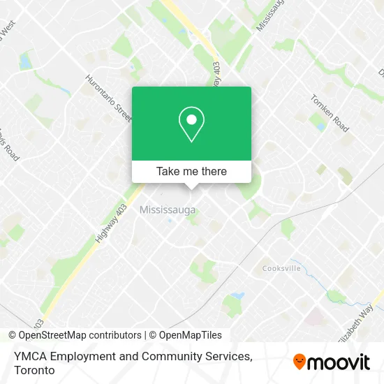 YMCA Employment and Community Services map