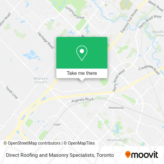 Direct Roofing and Masonry Specialists map