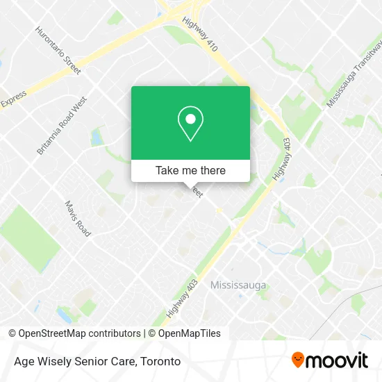 Age Wisely Senior Care map