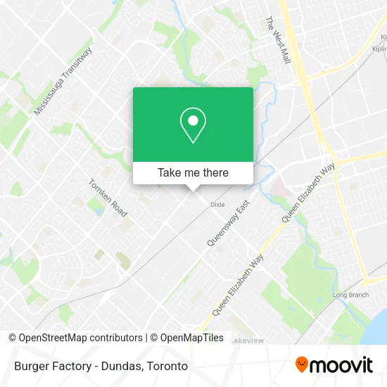 Burger Factory - Dundas map
