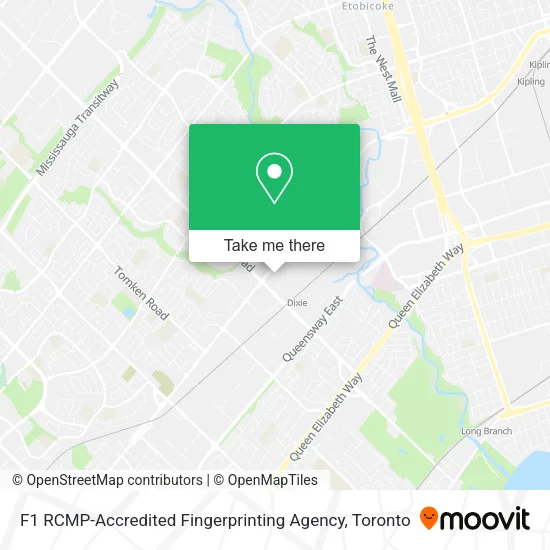 F1 RCMP-Accredited Fingerprinting Agency map