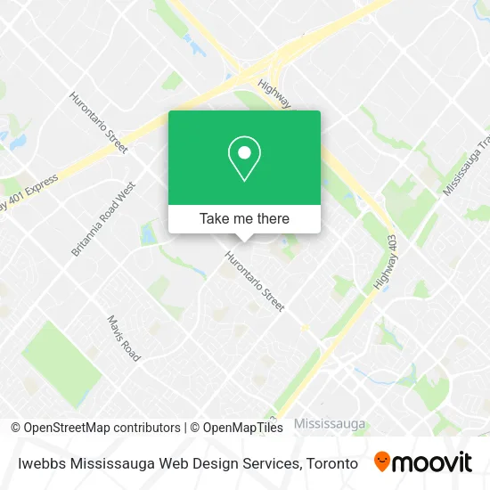 Iwebbs Mississauga Web Design Services map