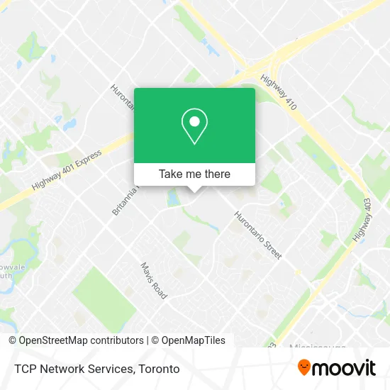 TCP Network Services map