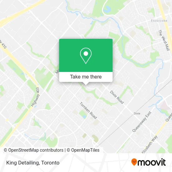 King Detailing map