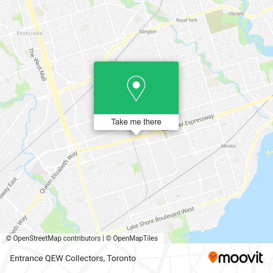 Entrance QEW Collectors map