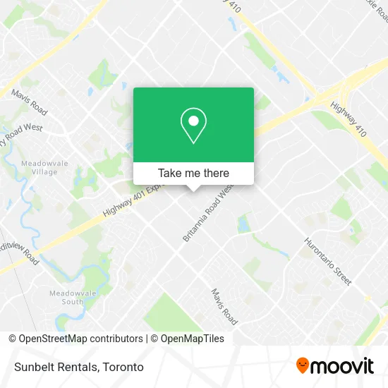 Sunbelt Rentals map