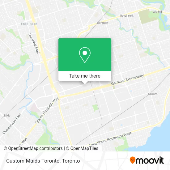 Custom Maids Toronto map