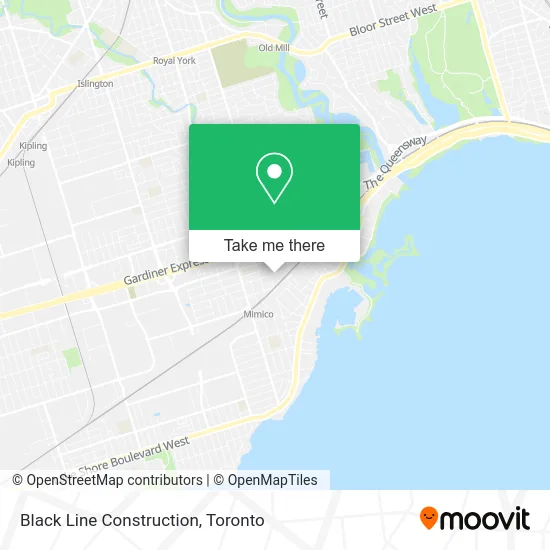 Black Line Construction map