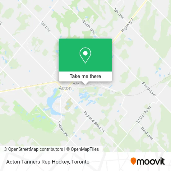 Acton Tanners Rep Hockey map