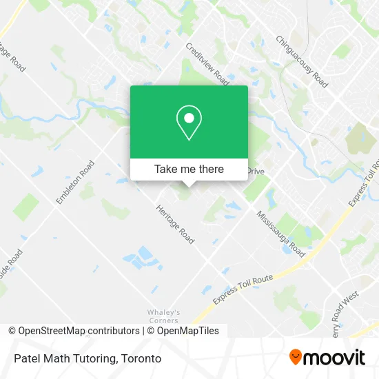 Patel Math Tutoring map