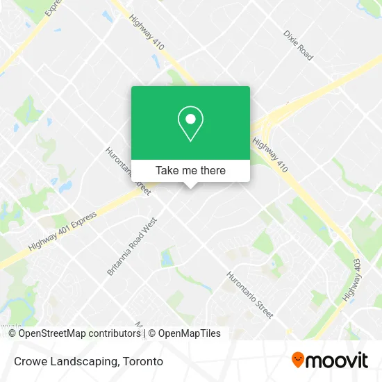 Crowe Landscaping map