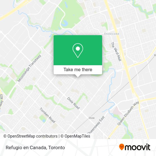 Refugio en Canada map