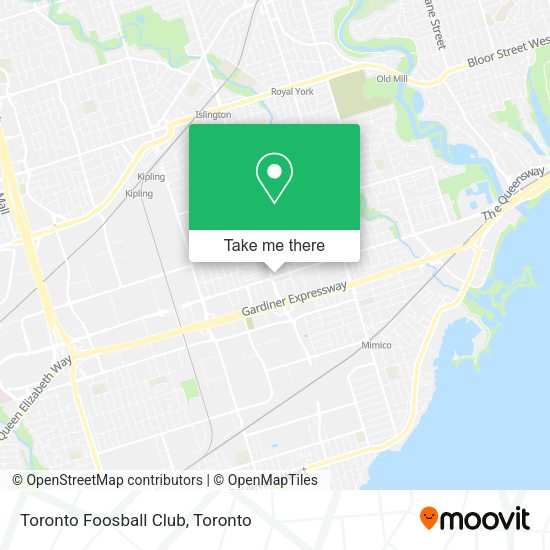 Toronto Foosball Club map