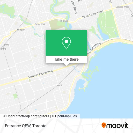 Entrance QEW map
