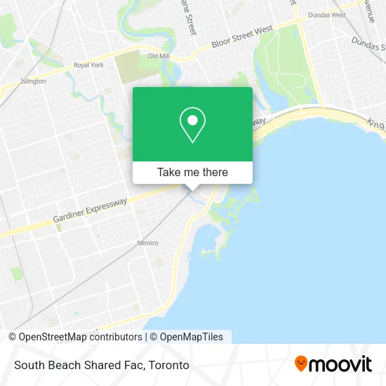 South Beach Shared Fac map
