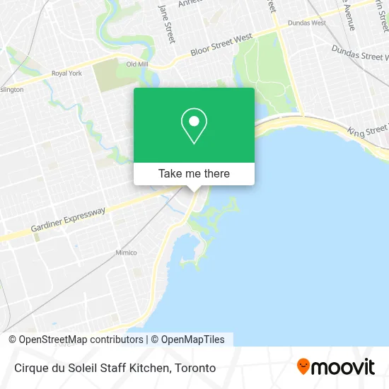 Cirque du Soleil Staff Kitchen map