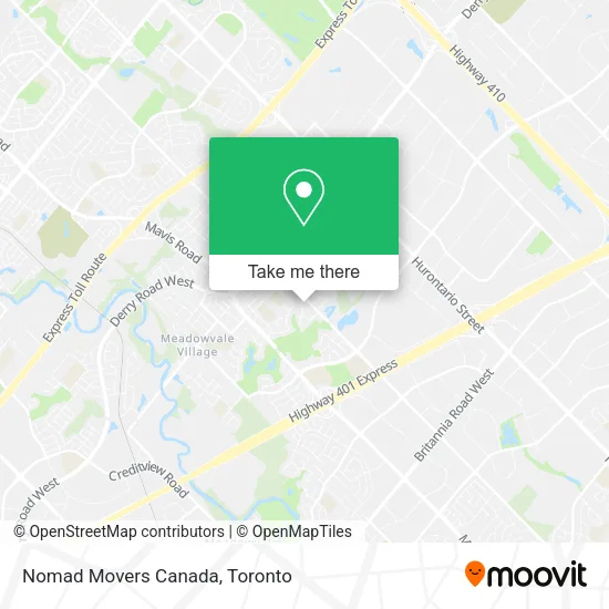 Nomad Movers Canada map