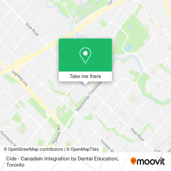 Cide - Canadian Integration by Dental Education map