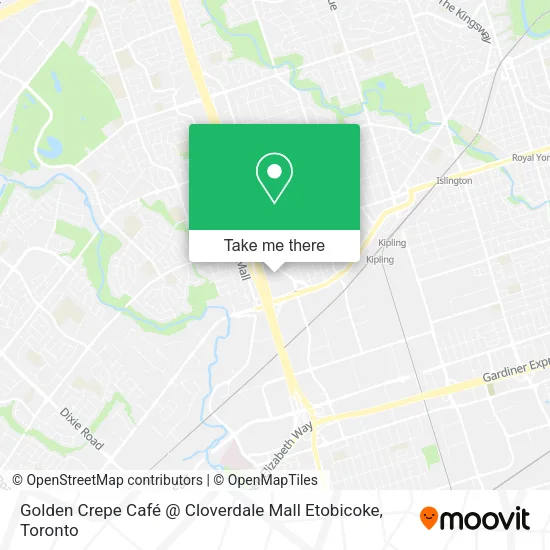 Golden Crepe Café @ Cloverdale Mall Etobicoke map