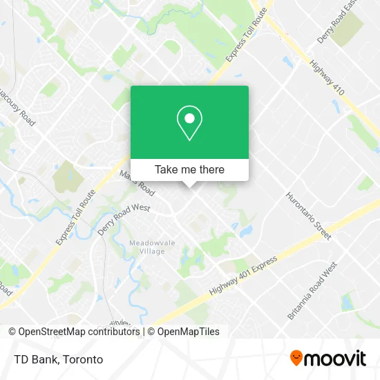 TD Bank map