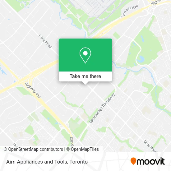 Aim Appliances and Tools map