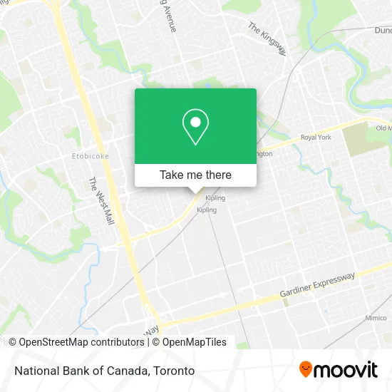 National Bank of Canada map