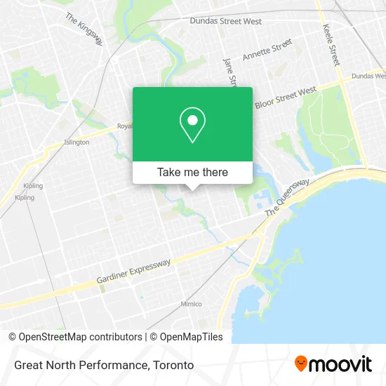 Great North Performance map