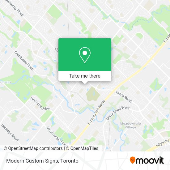 Modern Custom Signs map