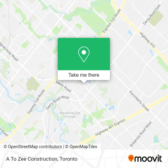 A To Zee Construction map