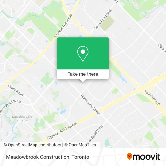 Meadowbrook Construction map