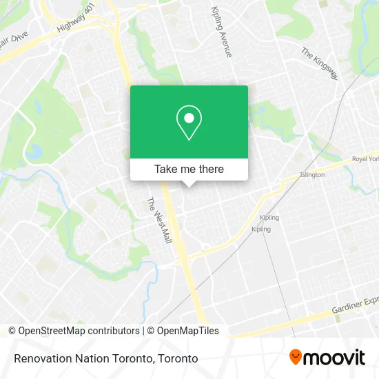 Renovation Nation Toronto map
